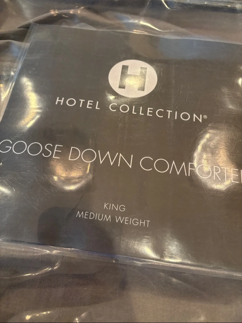 Hotel Collection Goose Down Comforter - off white. King 95 by 84 inches